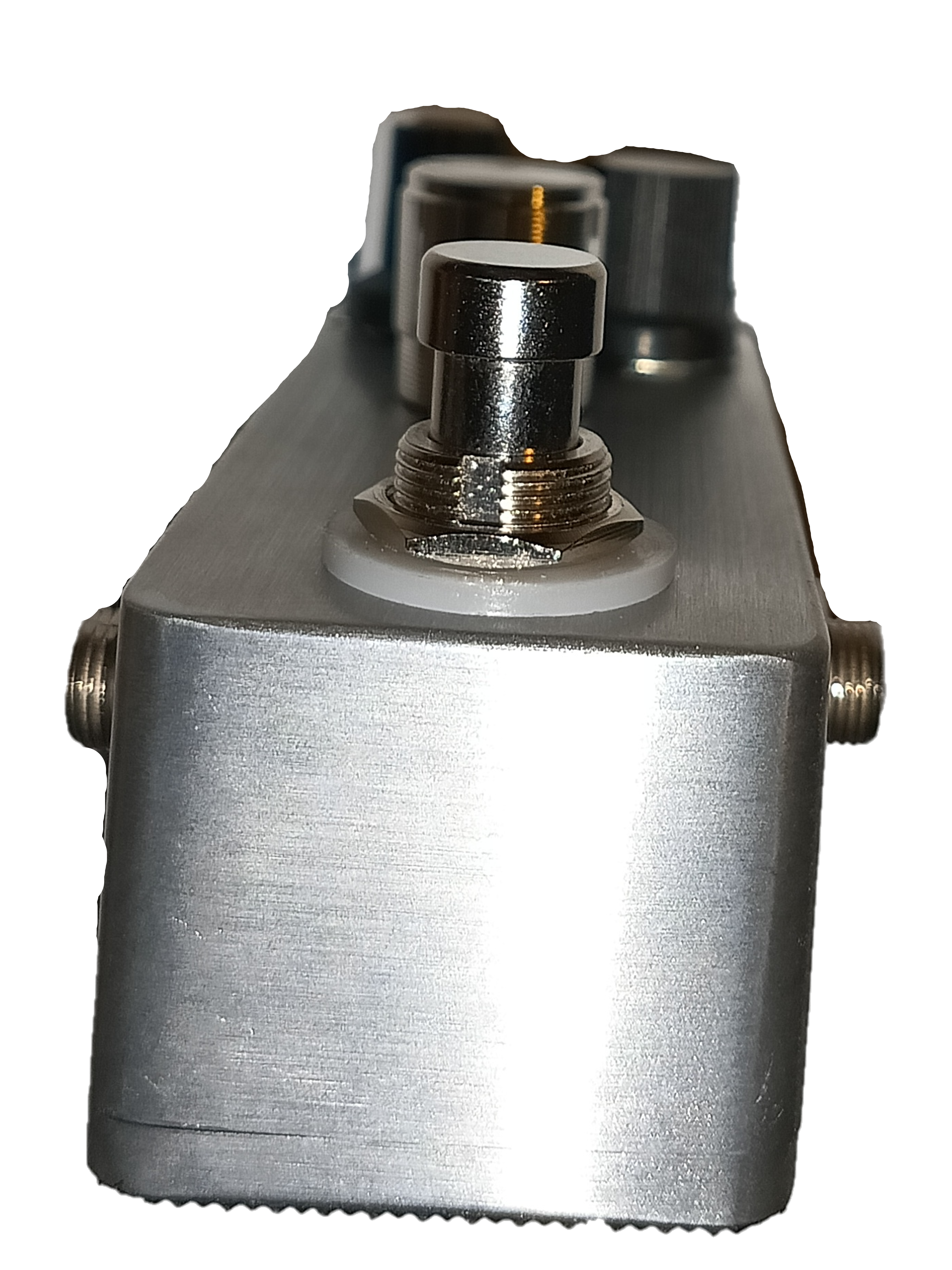the distortion pedal veiwed from the top